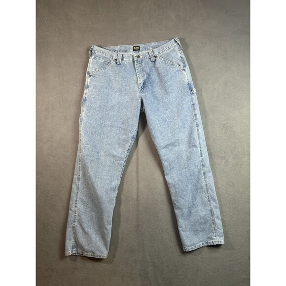 Lee Loose Fit Men's Carpenter Jeans Size 36x32 Cotton Poly Blend - Picture 2 of 6